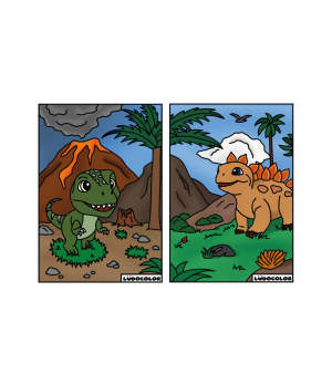 Format mini -Lot de 2 Dinosaures