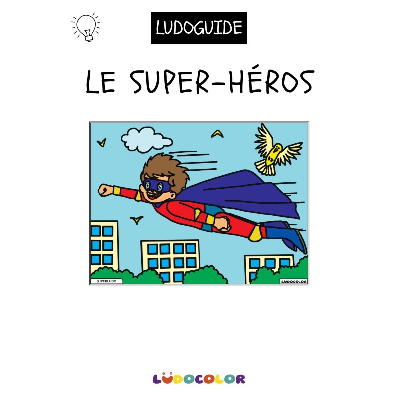 Tableau Velours à colorier Le Loup - LudoColor référence LAN004