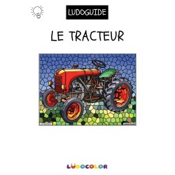 LE TRACTEUR - Tableau velours et son Ludoguide - Ludocolor