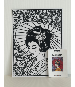 LA GEISHA - Tableau velours et son Ludoguide - Ludocolor