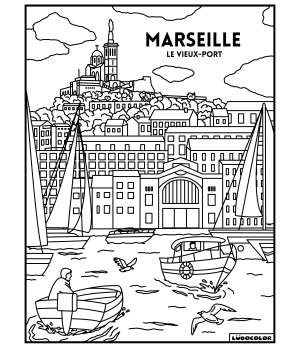 MARSEILLE - Tableau velours et son Ludoguide - Ludocolor