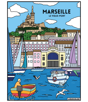 MARSEILLE - Tableau velours et son Ludoguide - Ludocolor