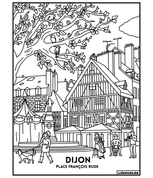 DIJON - Tableau velours et son Ludoguide - Ludocolor