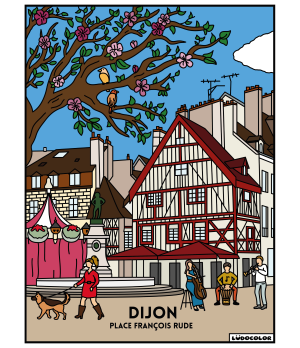 DIJON - Tableau velours et son Ludoguide - Ludocolor