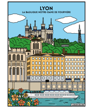 LYON - Tableau velours et son Ludoguide - Ludocolor