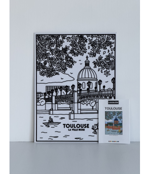 TOULOUSE - Tableau velours et son Ludoguide - Ludocolor