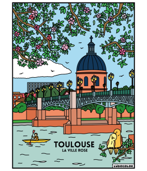 TOULOUSE - Tableau velours et son Ludoguide - Ludocolor