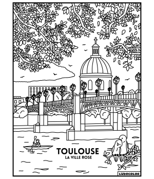 TOULOUSE - Tableau velours et son Ludoguide - Ludocolor