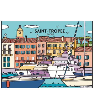 SAINT-TROPEZ - Tableau velours et son Ludoguide - Ludocolor