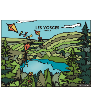 LES VOSGES - Tableau velours et son Ludoguide - Ludocolor