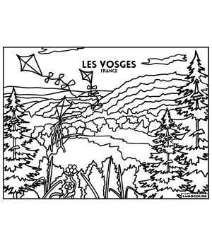 LES VOSGES - Tableau velours et son Ludoguide - Ludocolor