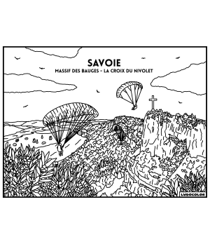 CROIX DU NIVOLET - Tableau velours et son Ludoguide - Ludocolor