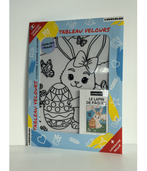 LAPINS - Tableau velours et son livret éducatif - Ludocolor