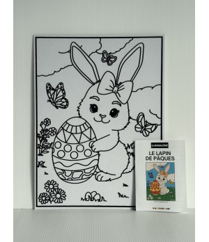 LAPINS - Tableau velours et son livret éducatif - Ludocolor