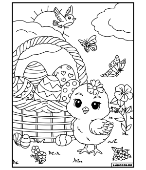 POUSSINS - Tableau velours son livret éducatif - Ludocolor