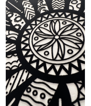 MANDALA SOLEIL - Tableau velours et son livret éducatif