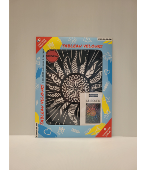 MANDALA SOLEIL - Tableau velours et son livret éducatif