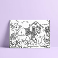 Coloriage velours animaux de la ferme