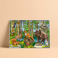 Coloriage velours les animaux de la forêt