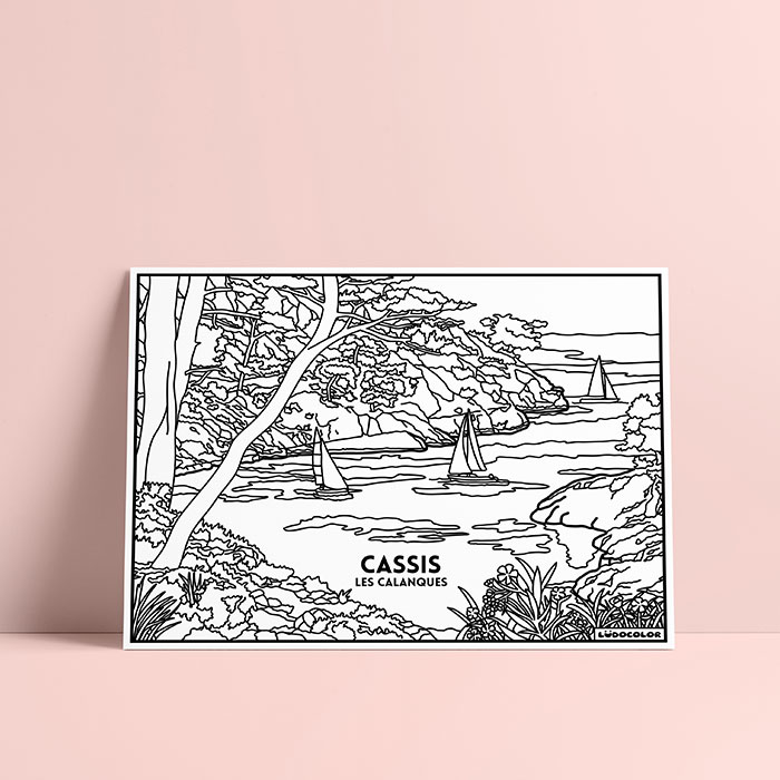 Coloriage velours Cassis - Les Calanques