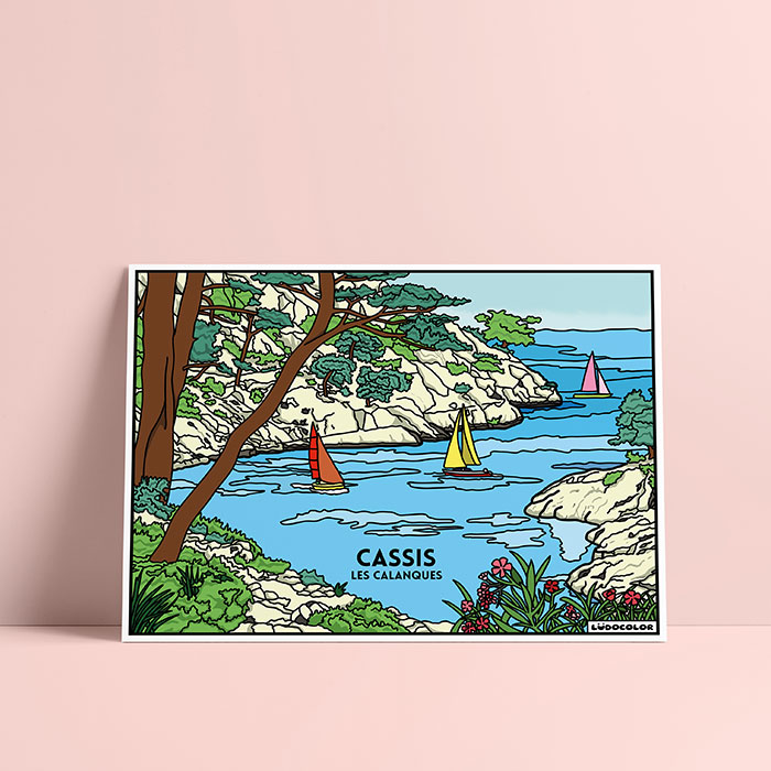 Coloriage velours Cassis - Les Calanques