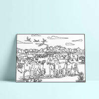 Coloriage velours Camargue