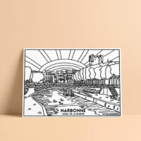 Coloriage velours Narbonne - Canal de la Robine