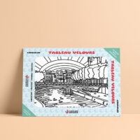 Coloriage velours Narbonne - Canal de la Robine