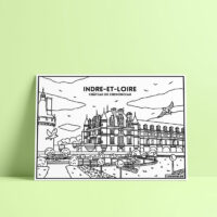 Coloriage velours Indre-et-Loire - Château de Chenonceau