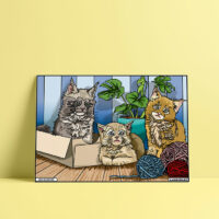 Coloriage velours chatons