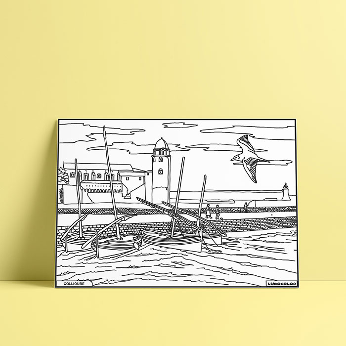 Coloriage velours Collioure