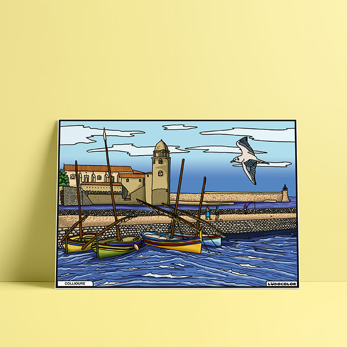 Coloriage velours Collioure