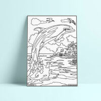 Coloriage velours dauphin