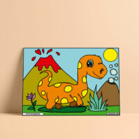 Coloriage velours dinosaure