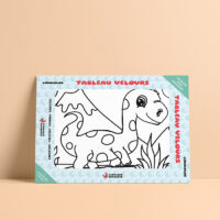Coloriage velours dinosaure