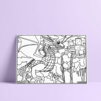 Coloriage velours dragon