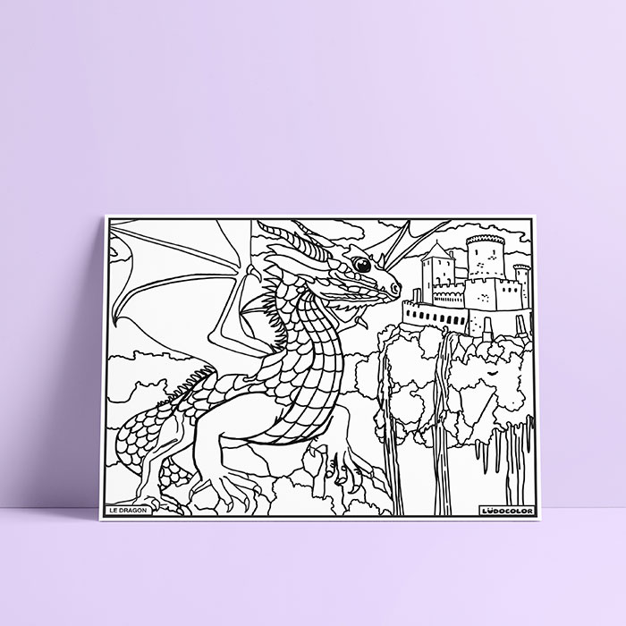 Coloriage velours dragon