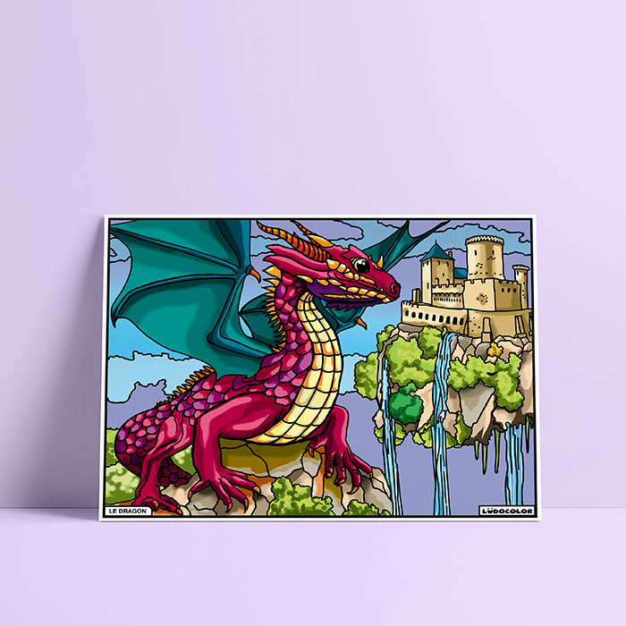 Coloriage velours dragon