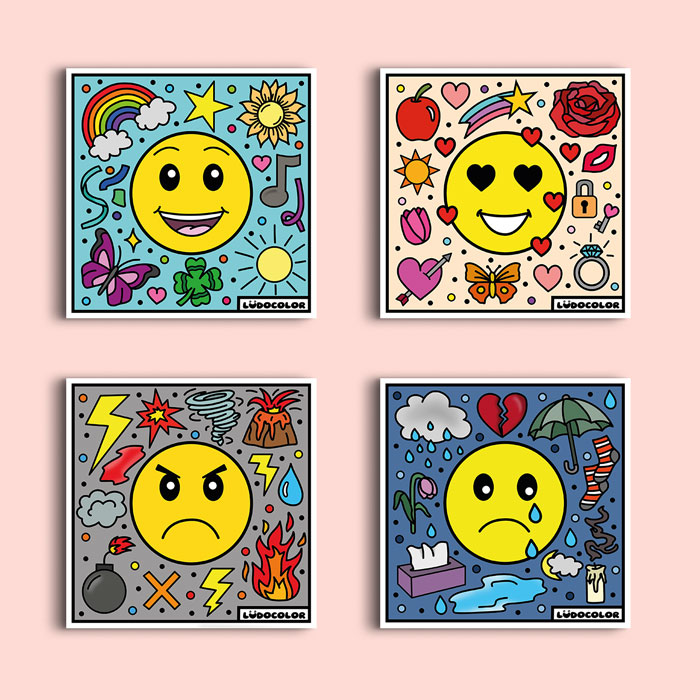 Coloriage velours émotions