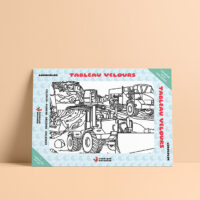 Coloriage velours Engins de travaux