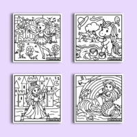 Coloriage velours féerie