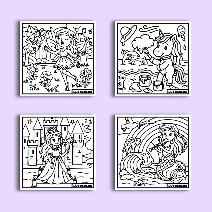 Coloriage velours féerie