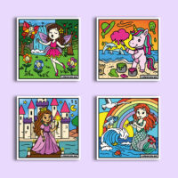 Coloriage velours féerie