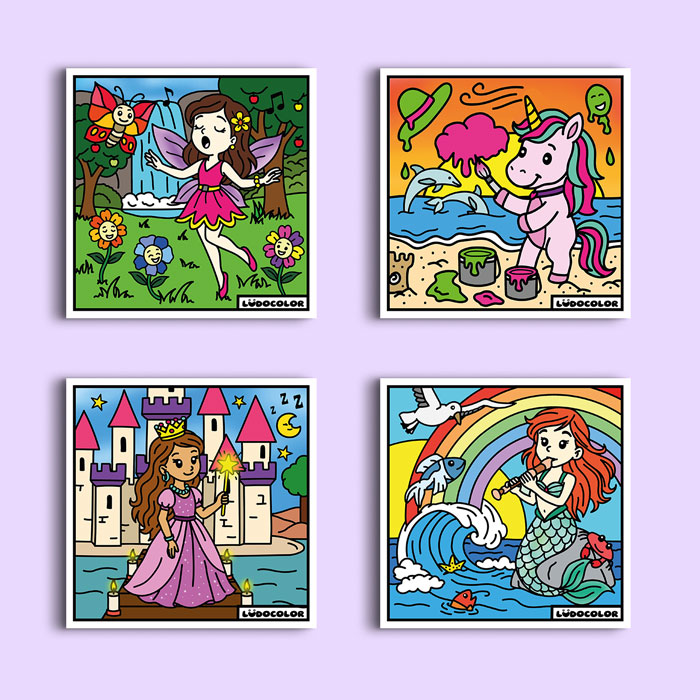 Coloriage velours féerie