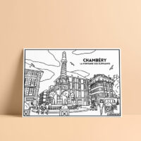 Coloriage velours Chambéry - La Fontaine des Éléphants