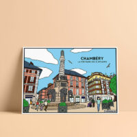 Coloriage velours Chambéry - La Fontaine des Éléphants