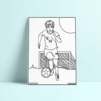 Coloriage velours Football
