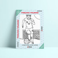 Coloriage velours Football