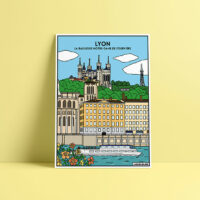 Coloriage velours Lyon - Notre-Dame de Fourvière