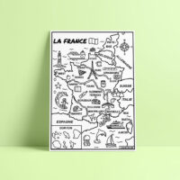 Coloriage velours Carte de France